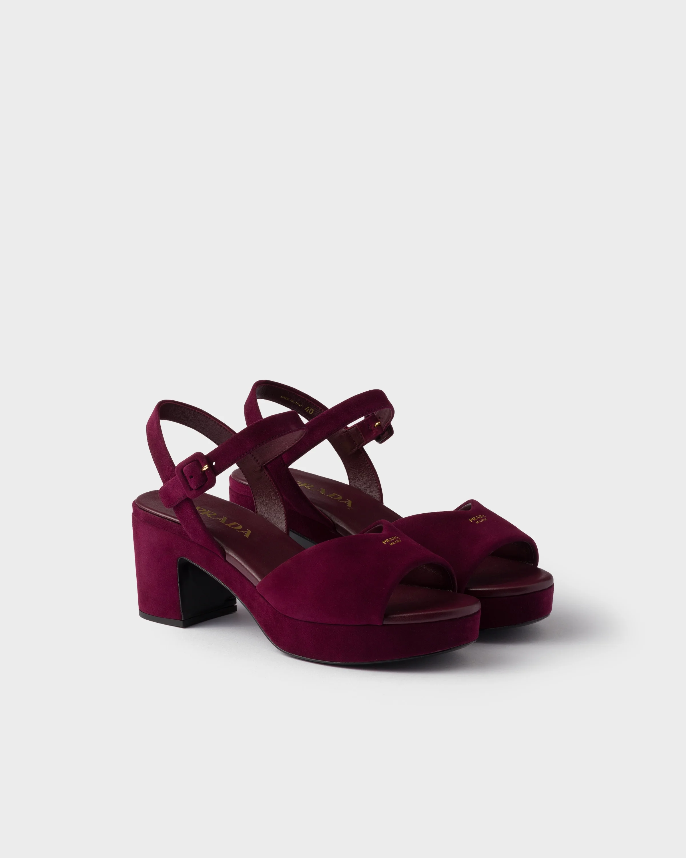 Padded suede sandals - 1