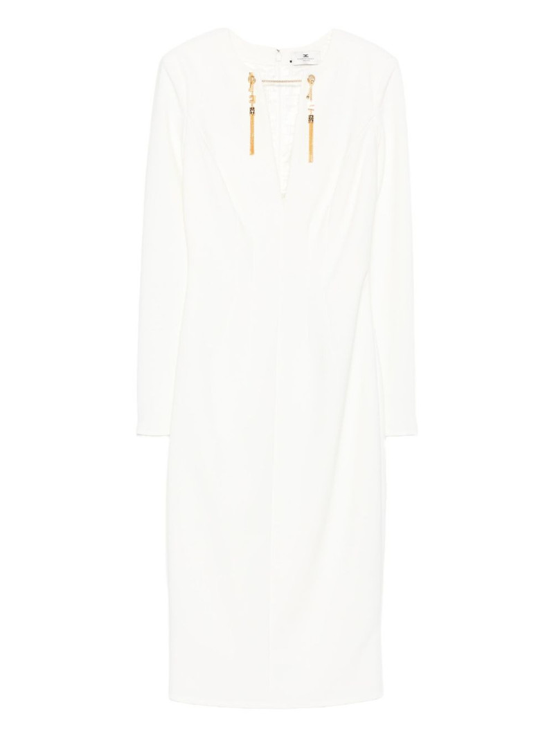 tassel-embellished v-neck dress 1