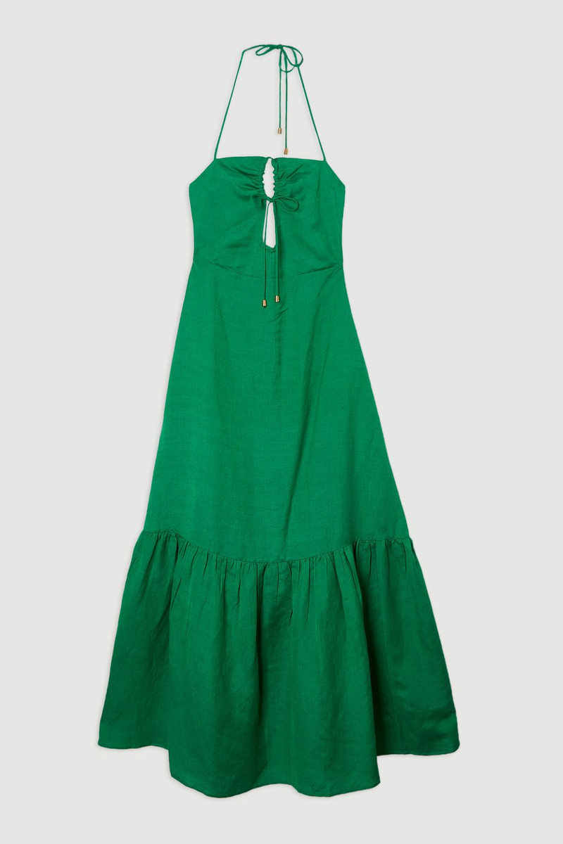 Viscose Linen Woven Maxi Beach Dress 4
