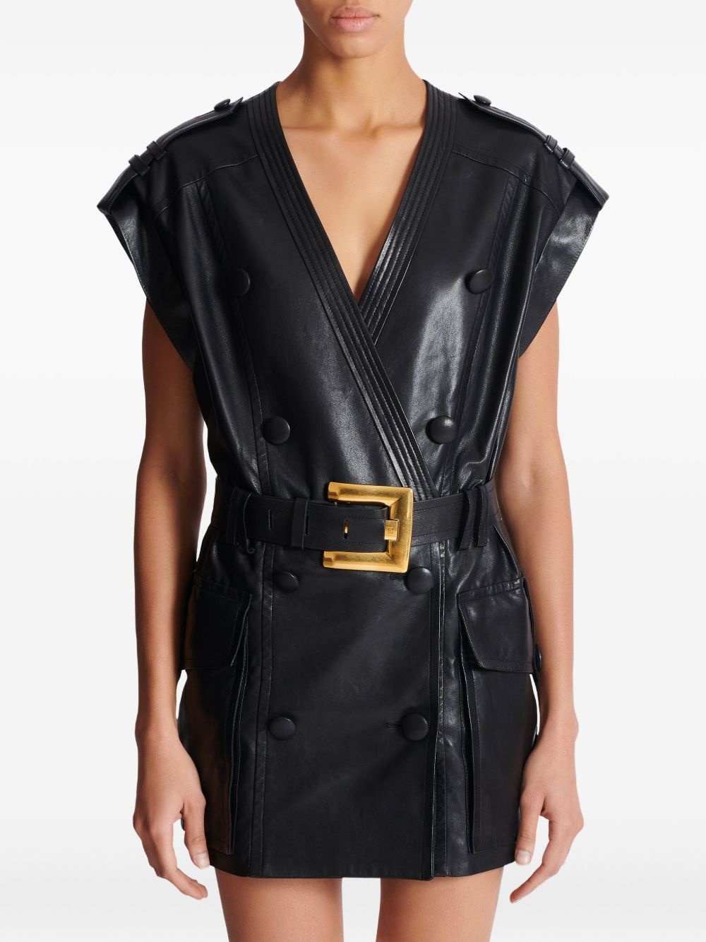 belted mini dress - 3