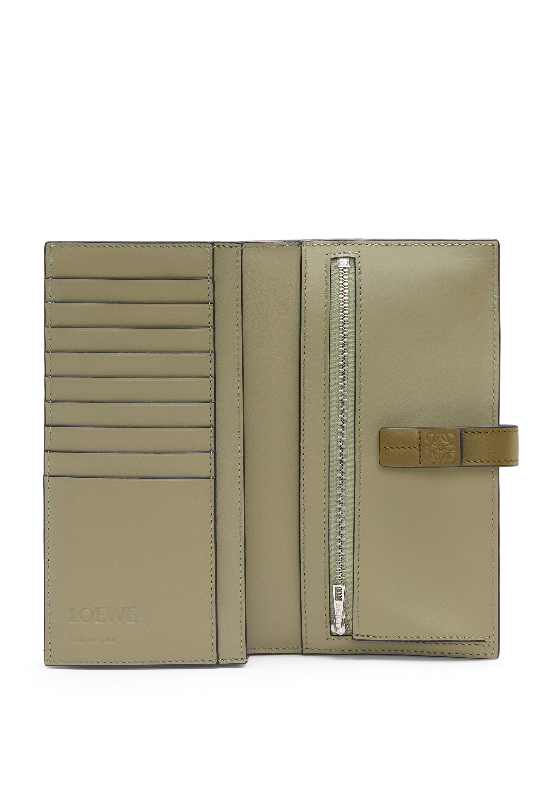 Large vertical wallet in soft grained calfskin - 2