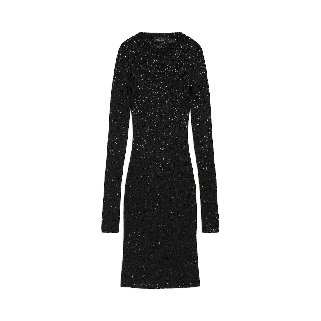 Women's Mini Crewneck Dress in Black - 1