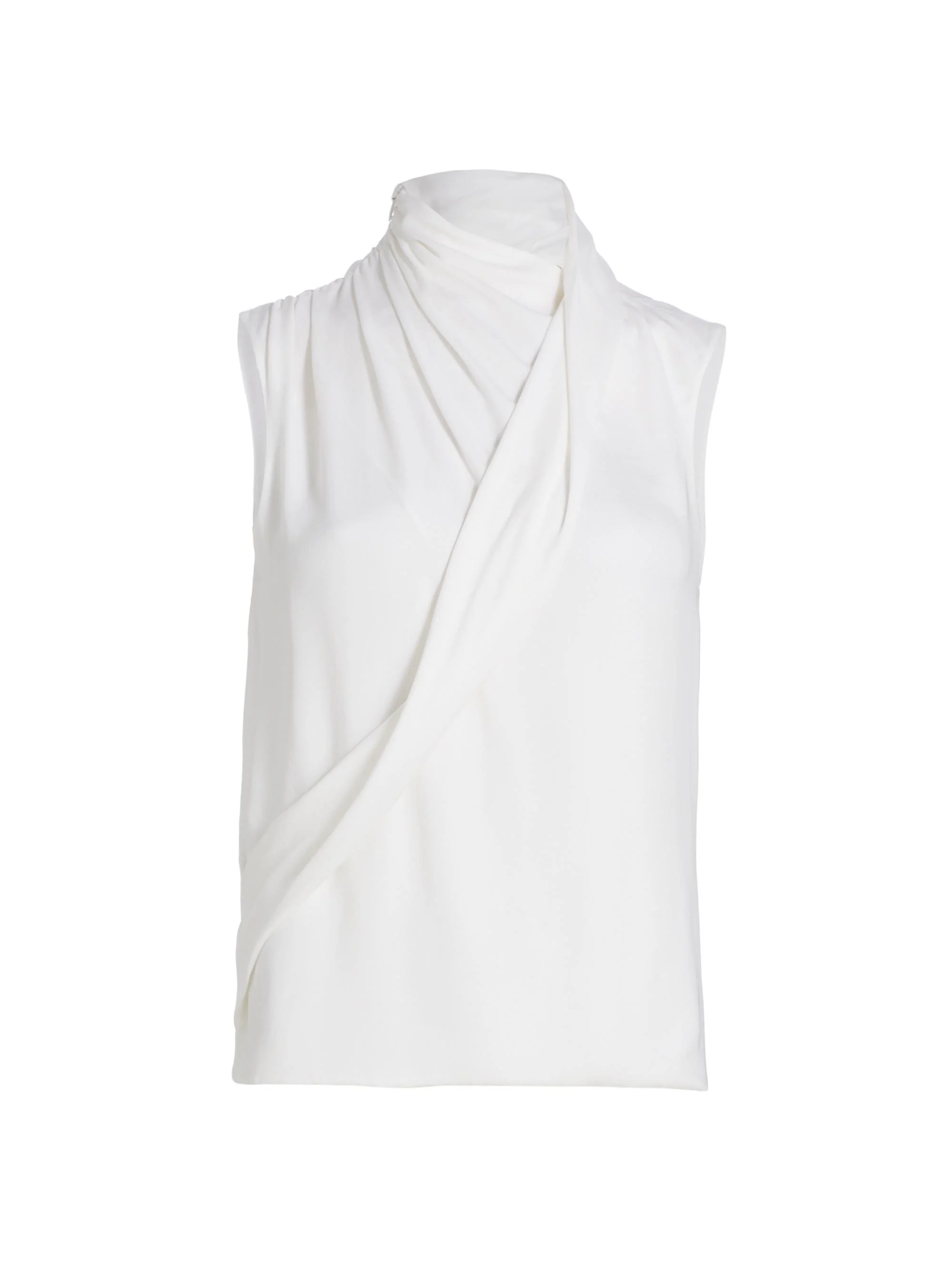 Women's Silk Wrap Top - Brilliant White - 1