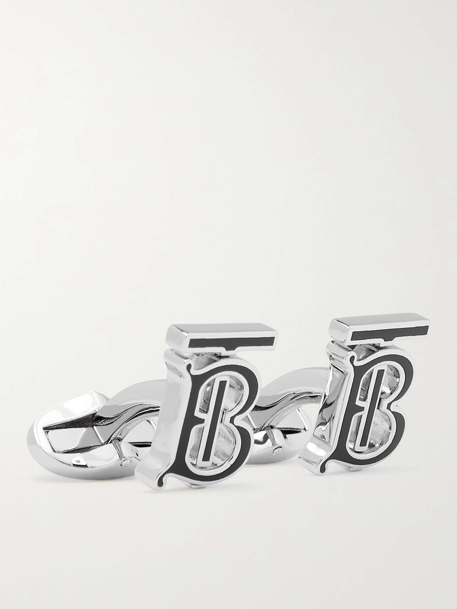 Palladium-Plated and Enamel Cufflinks - 1