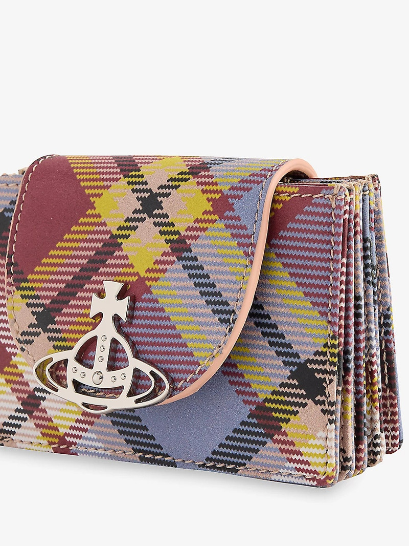 Vivienne Westwood Checked Flap Leather Card Holder outlook