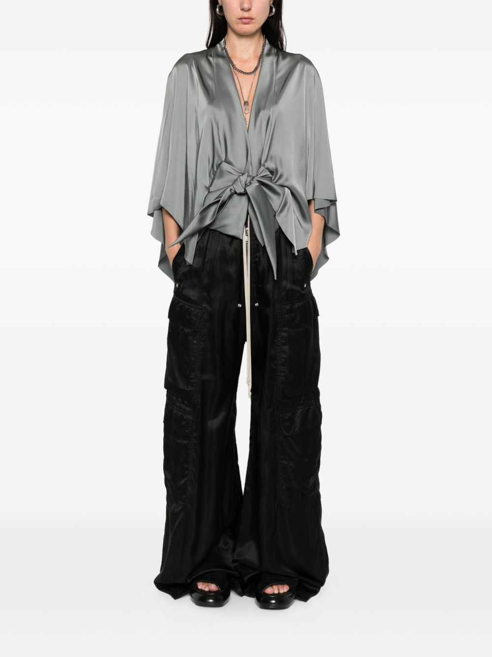 v-neck blouse - 2