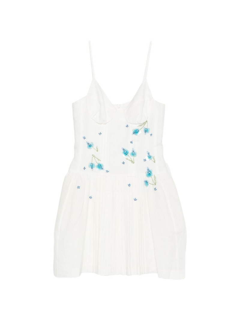 floral pleated mini dress 1