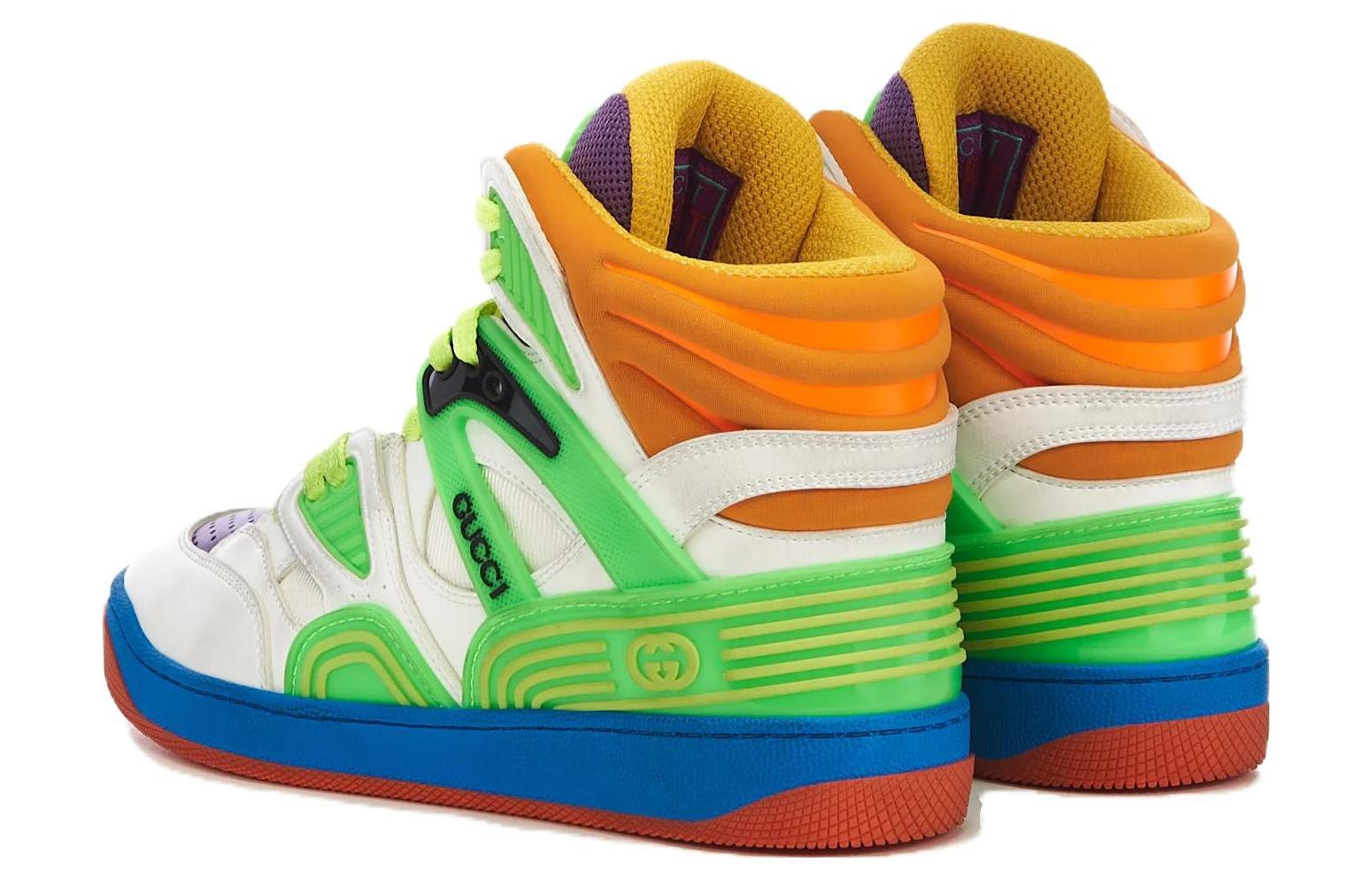 (WMNS) Gucci Basket High'White Green Purple' 661310-2SH80-9062 - 6