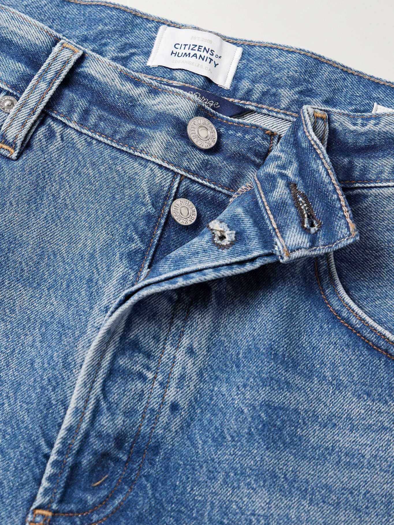 Ayla Baggy distressed high-rise wide-leg jeans Mid denim - 5