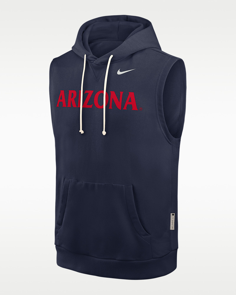 Arizona Sideline Men's Nike Dri-FIT College Sleeveless Pullover Hoodie 1