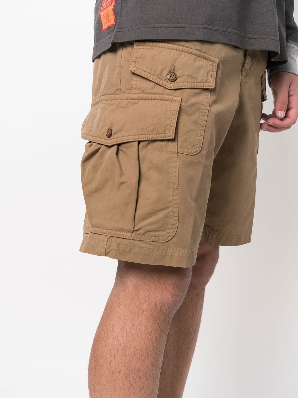 straight-leg cargo shorts - 5