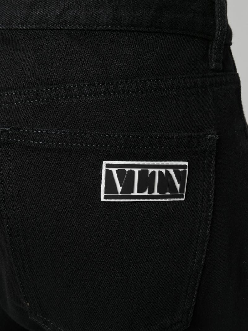 logo-patch straight-leg jeans - 6