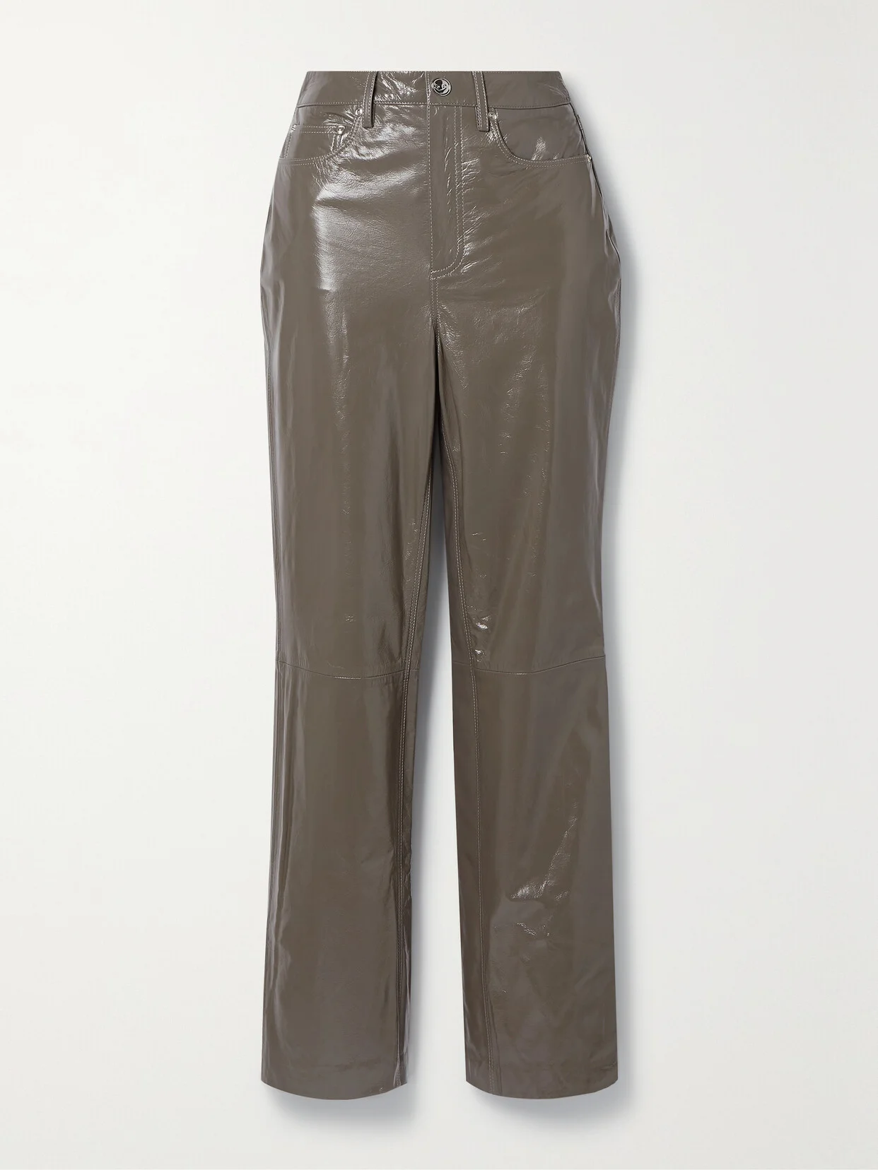 Lynn Leather Straight-leg Pants - 1