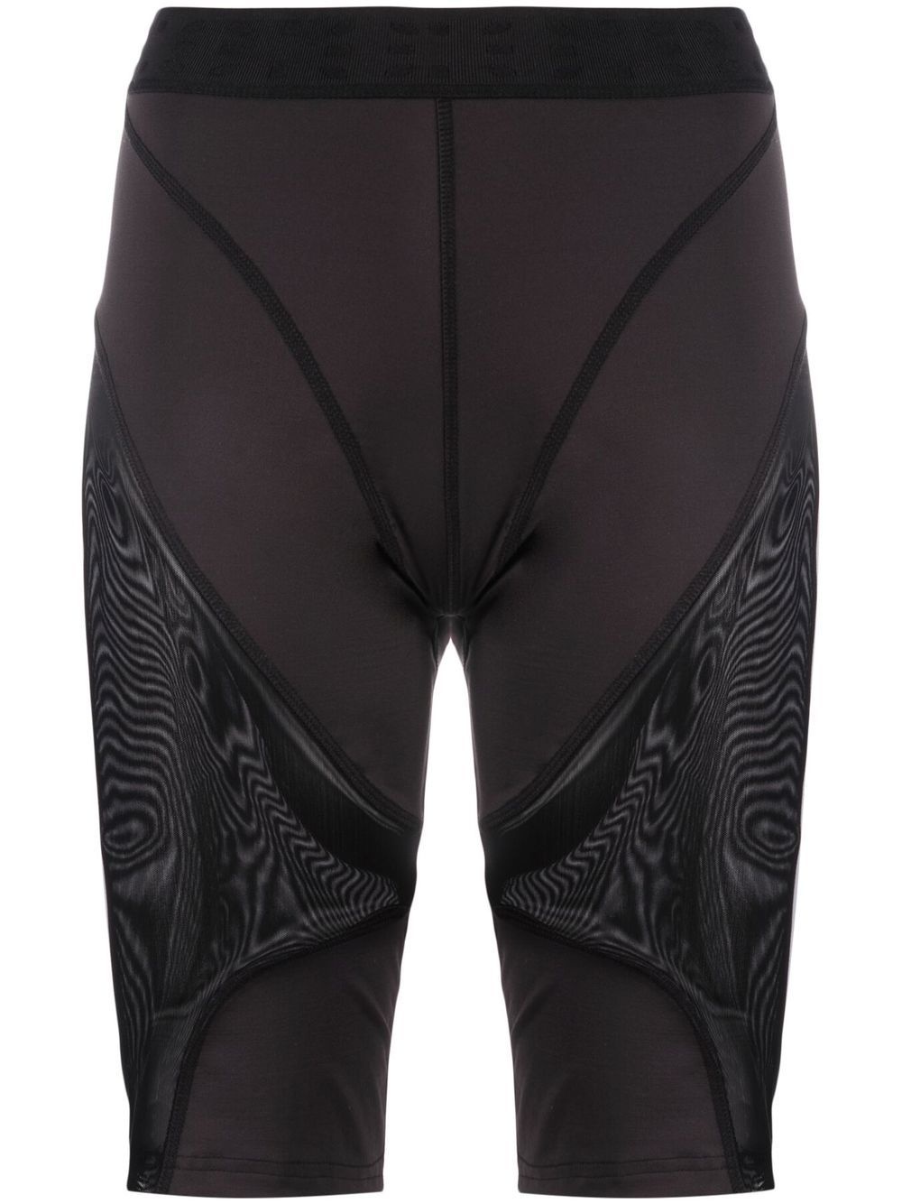 panelled biker-style shorts - 1