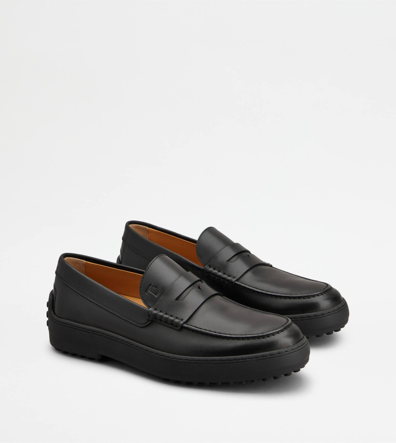 WINTER GOMMINO LOAFERS IN LEATHER - BLACK 2