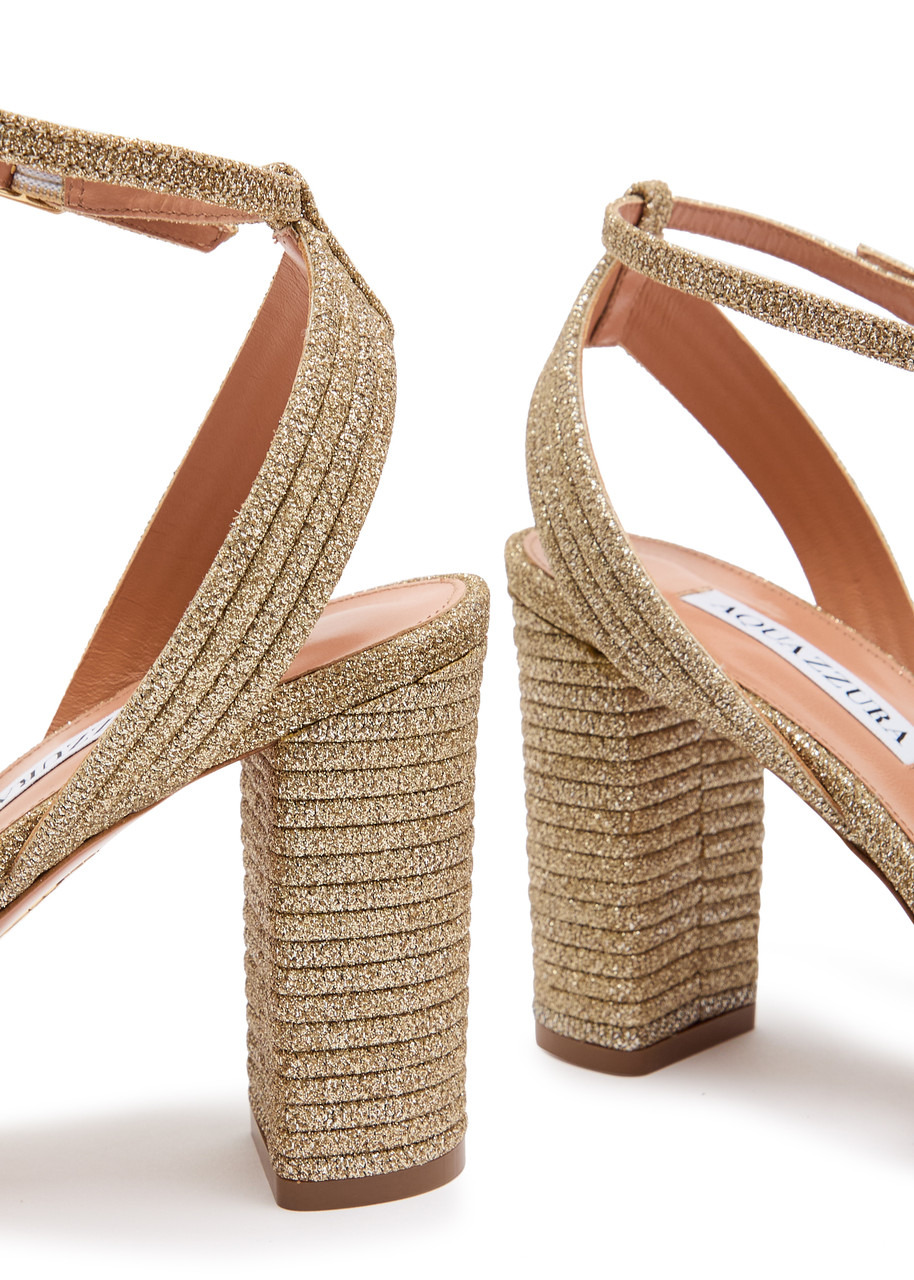 Aquazzura Very Sundance 85 Glittered Sandals - 4