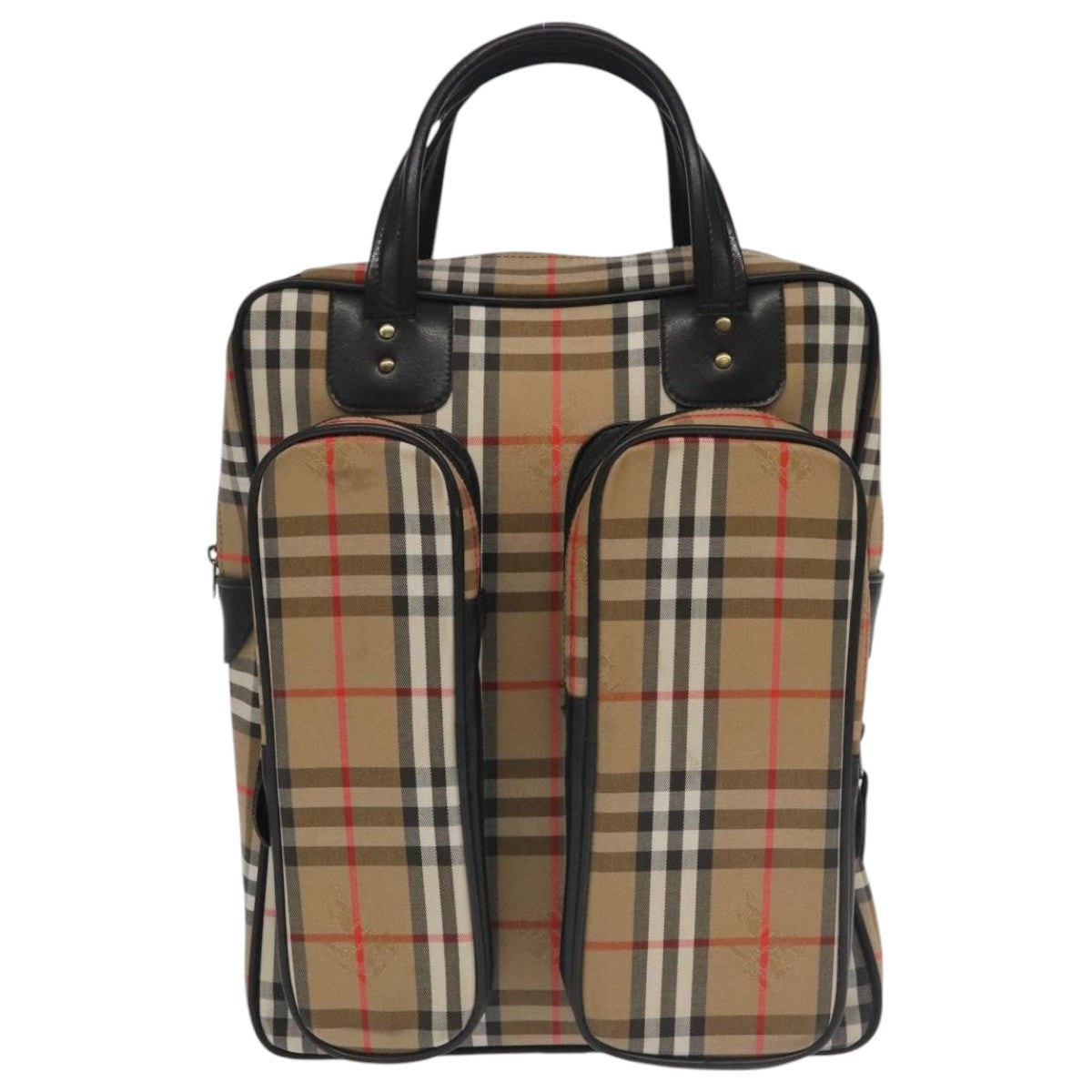 Burberry Nova Check Hand Bag Canvas Beige - 2