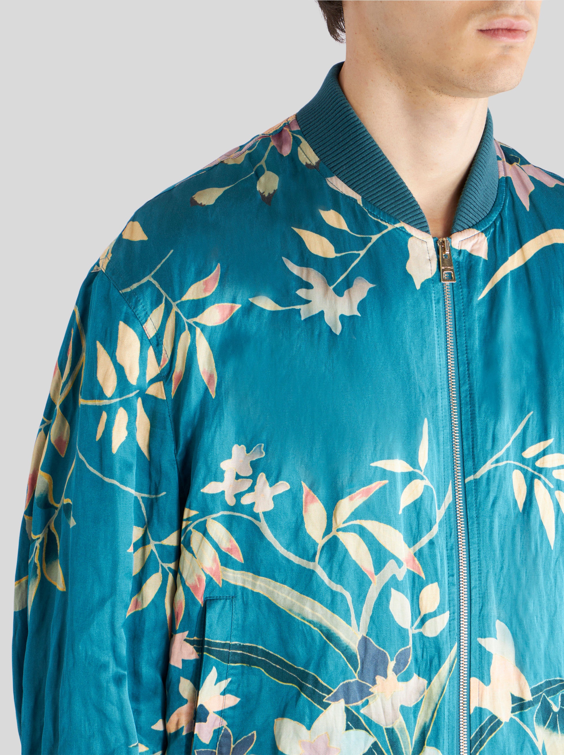 FLORAL PRINT BOMBER JACKET - 2