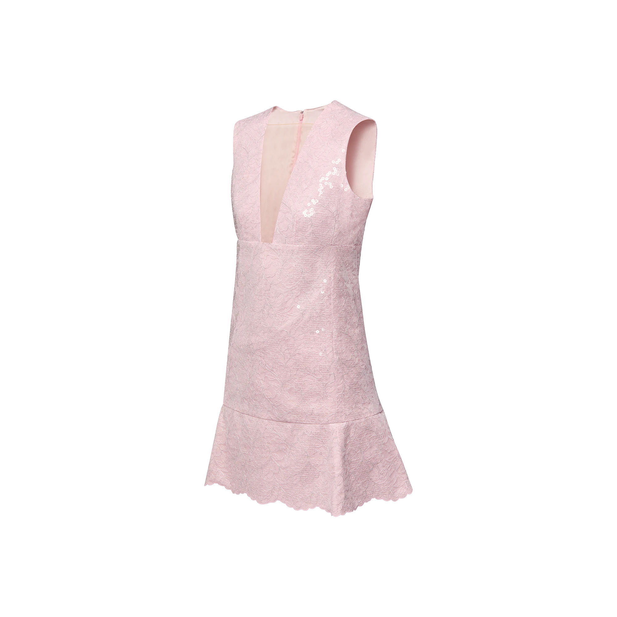 Sequin Lace Mini Dress - 2