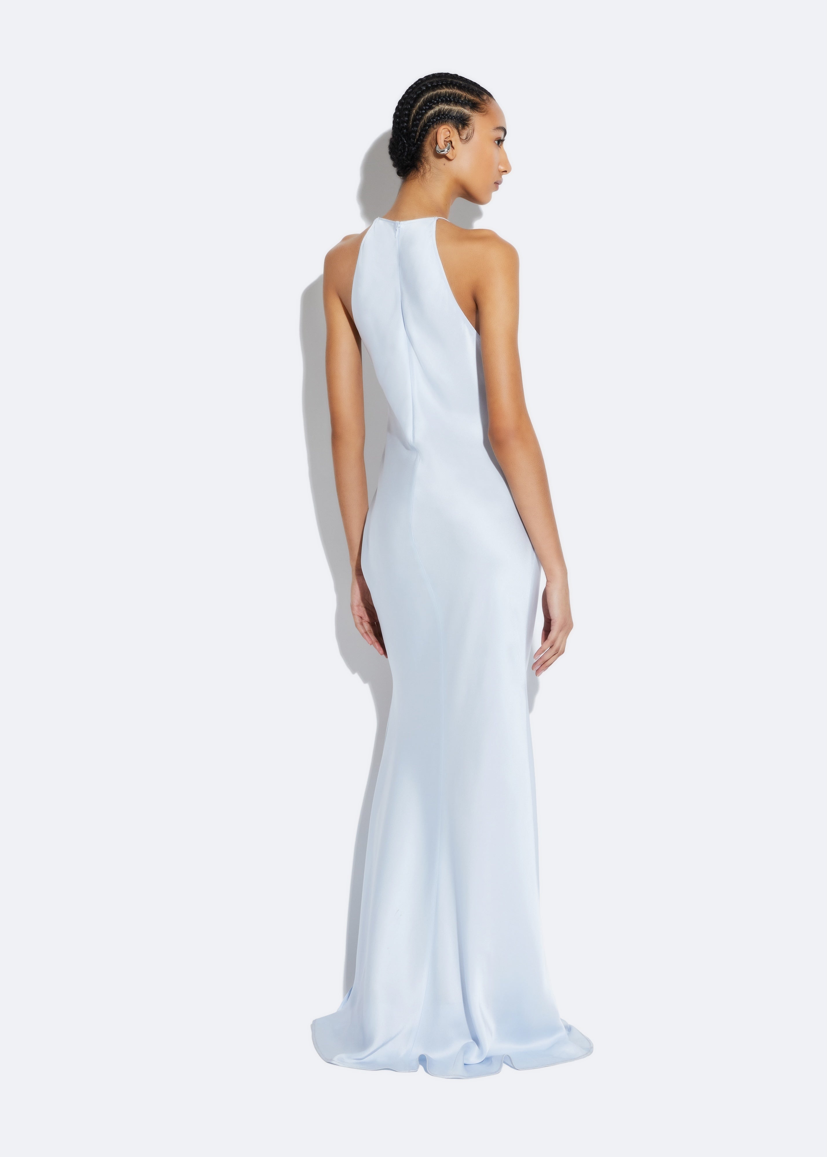 Satin Halter Gown - 3