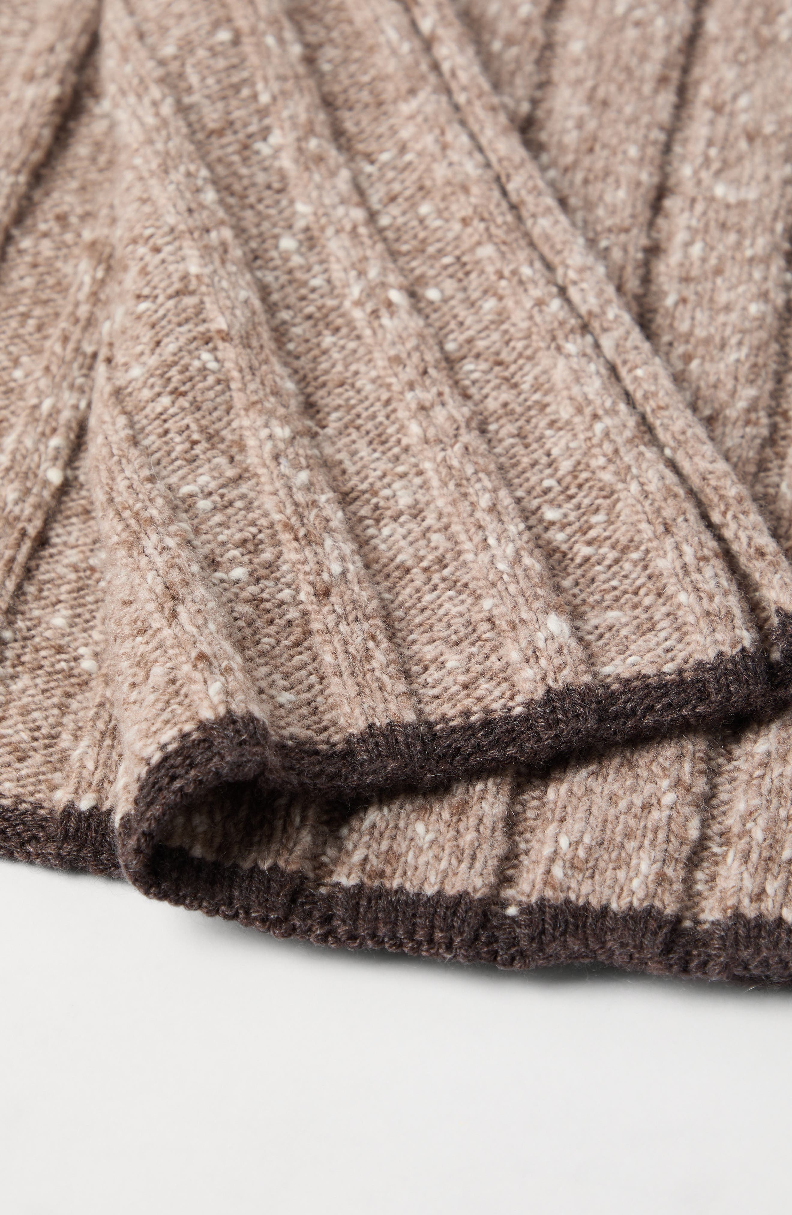 Brunello Cucinelli Cashmere knit scarf in Hazelnut at Nordstrom - 4