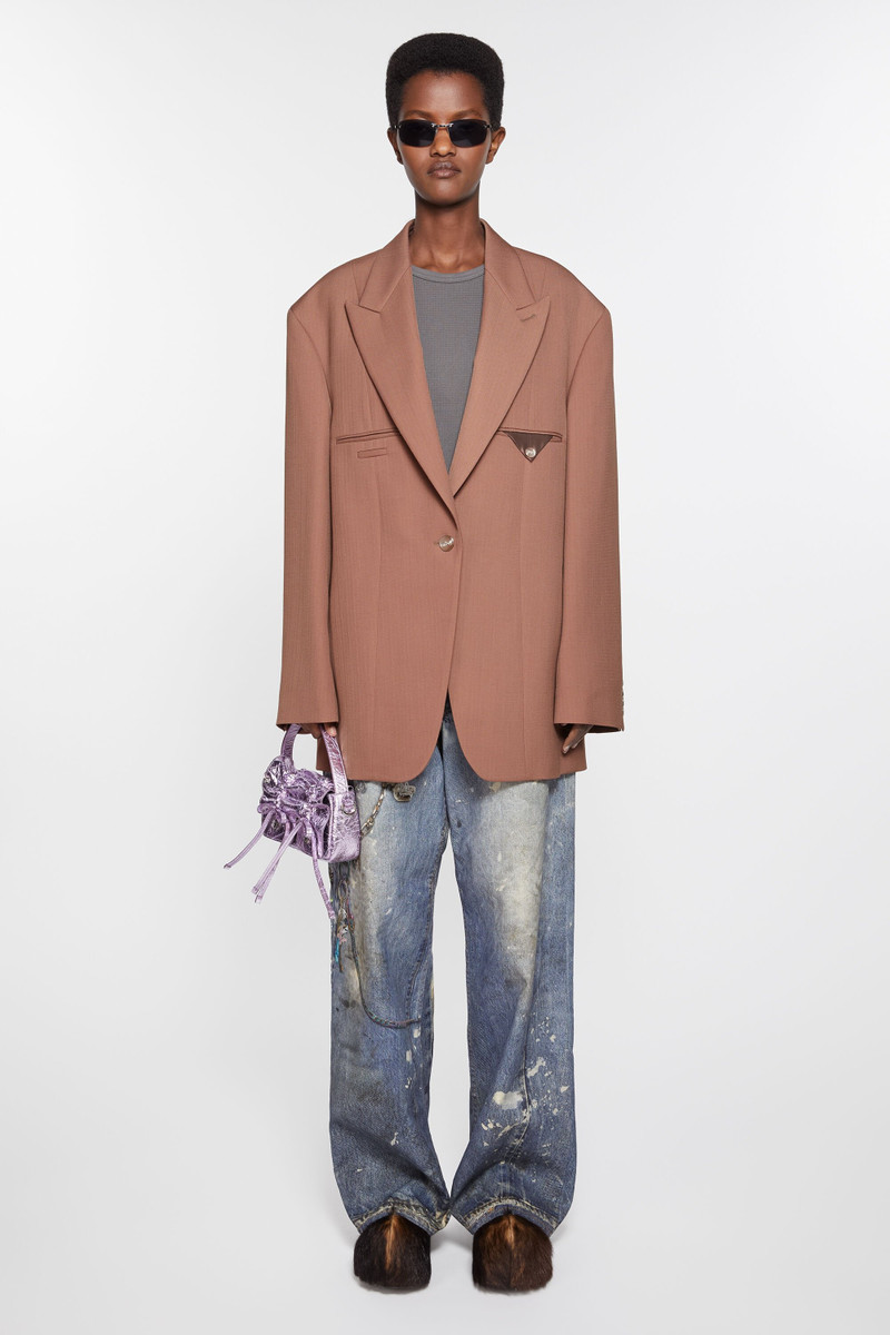 Acne Studios Single-breasted jacket - Metallic brown outlook
