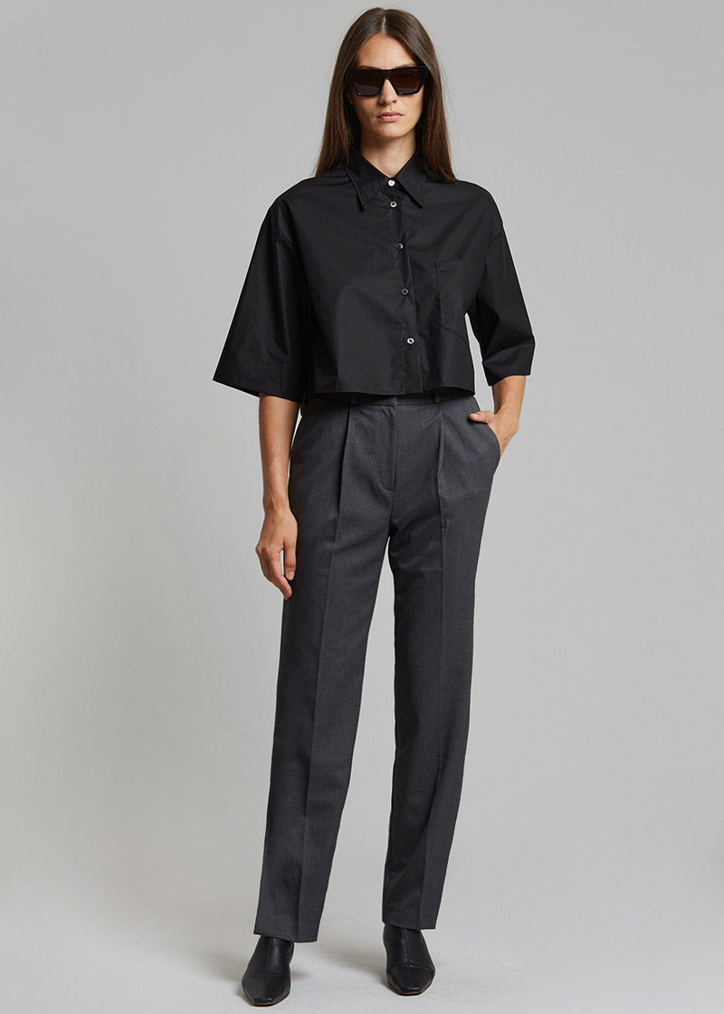 Odem Cropped Shirt - Black 3