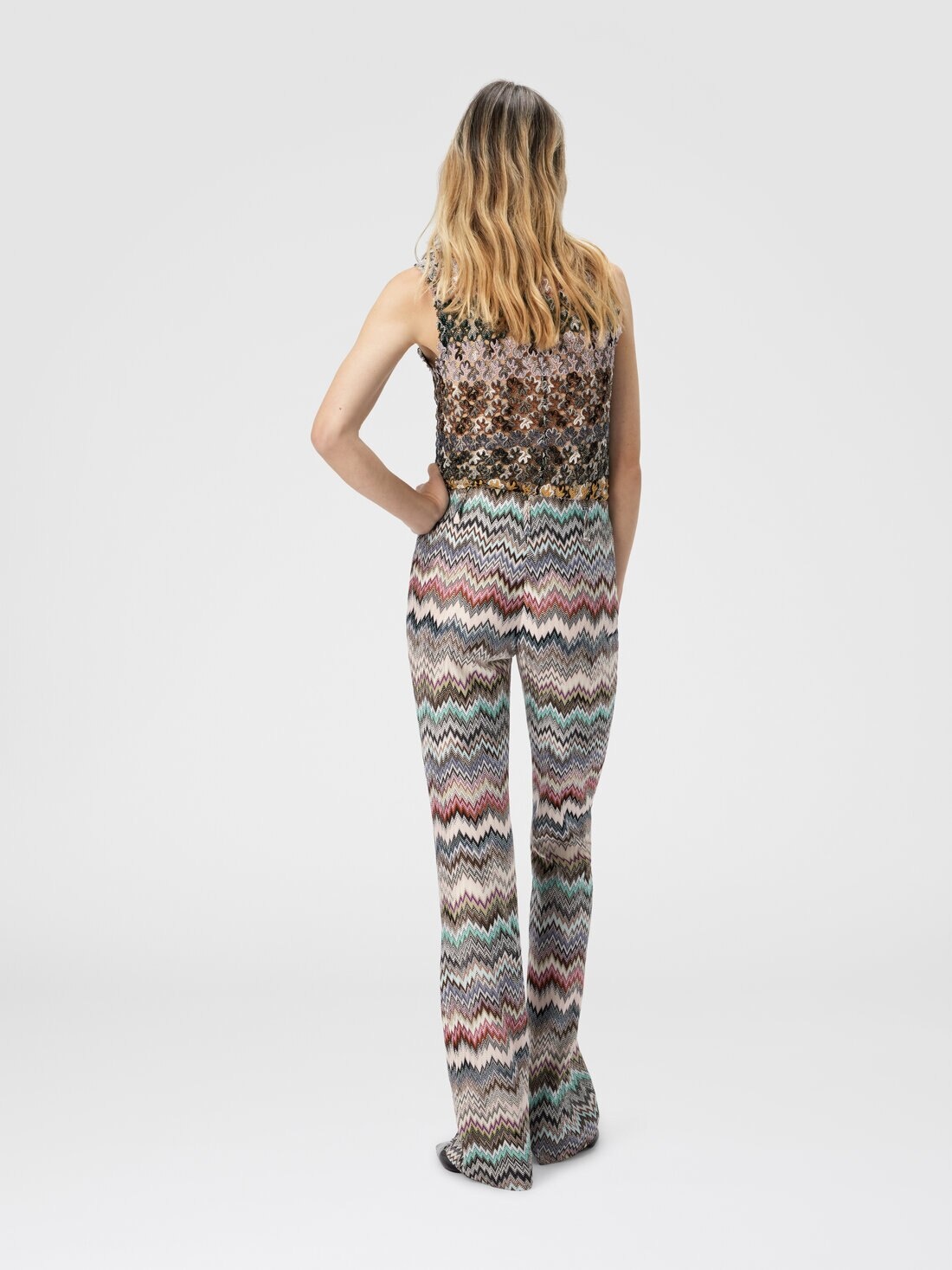 Flare Pants with Snake Pattern - 3