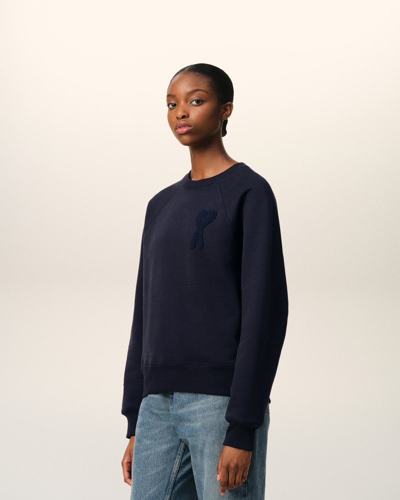 NAVY COTTON AMI DE COEUR PATCH SWEATSHIRT 6