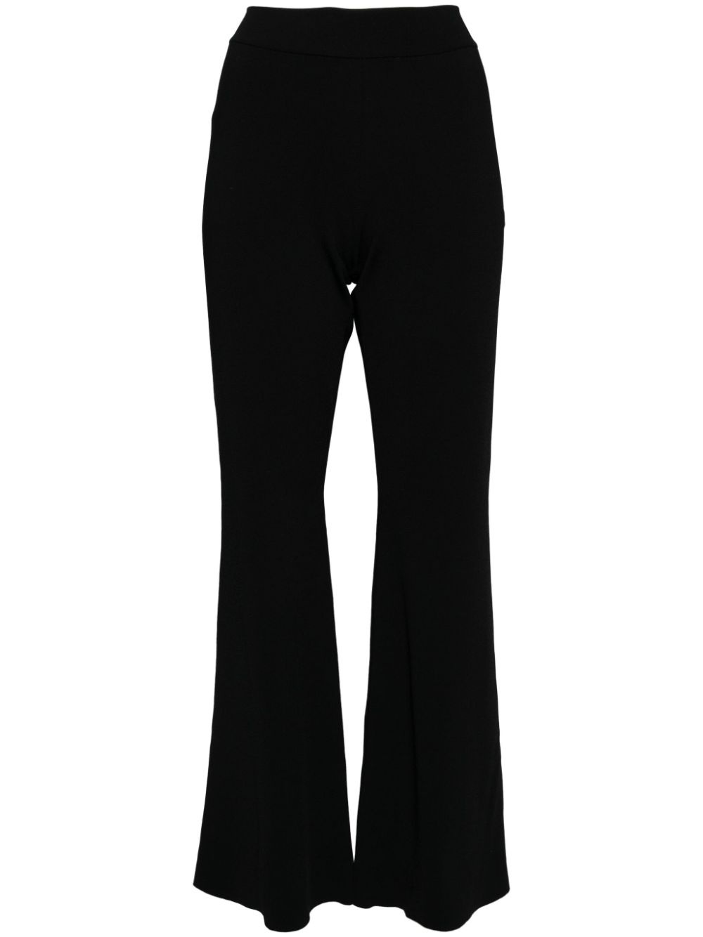 high-waisted flared trousers - 1