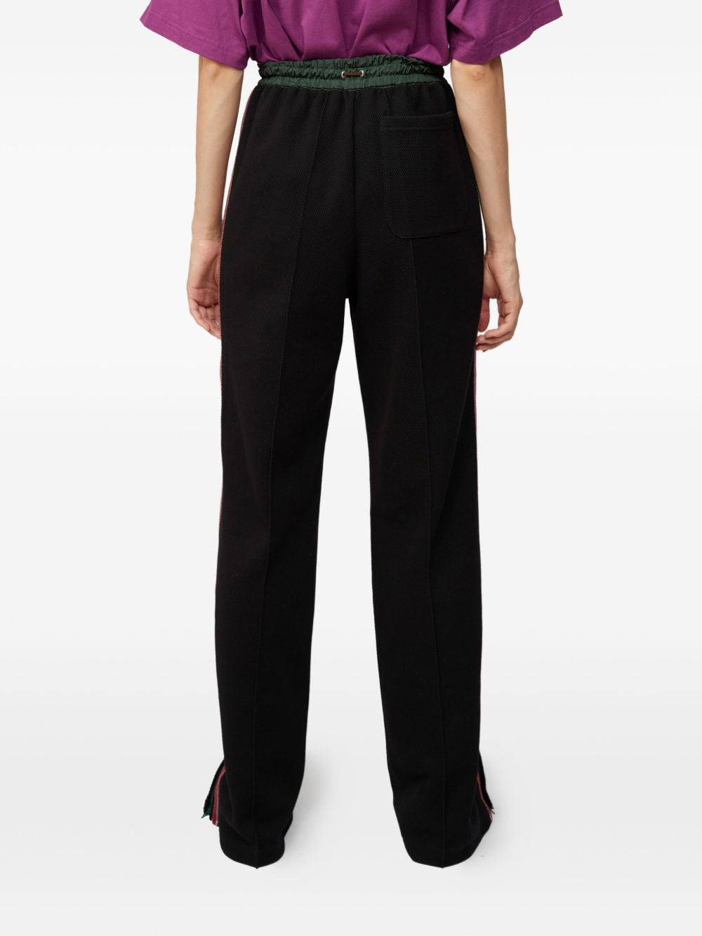 side-stripe drawstring trousers - 3