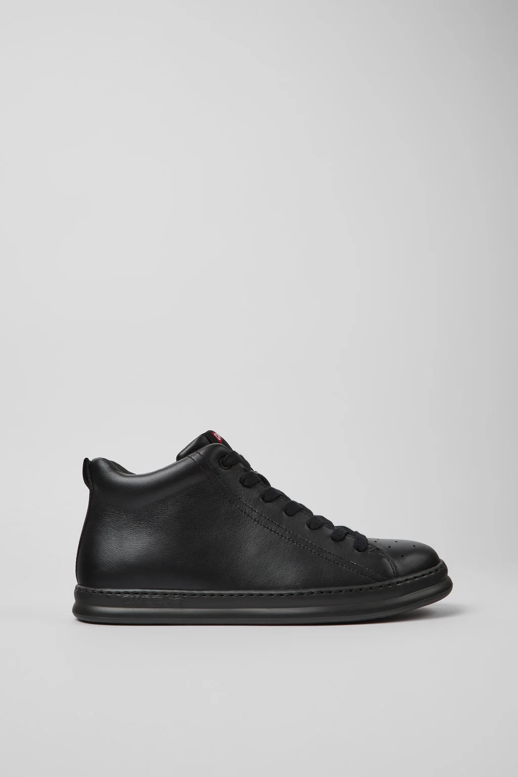Runner Black Leather Ankle Boots for Men. - 1