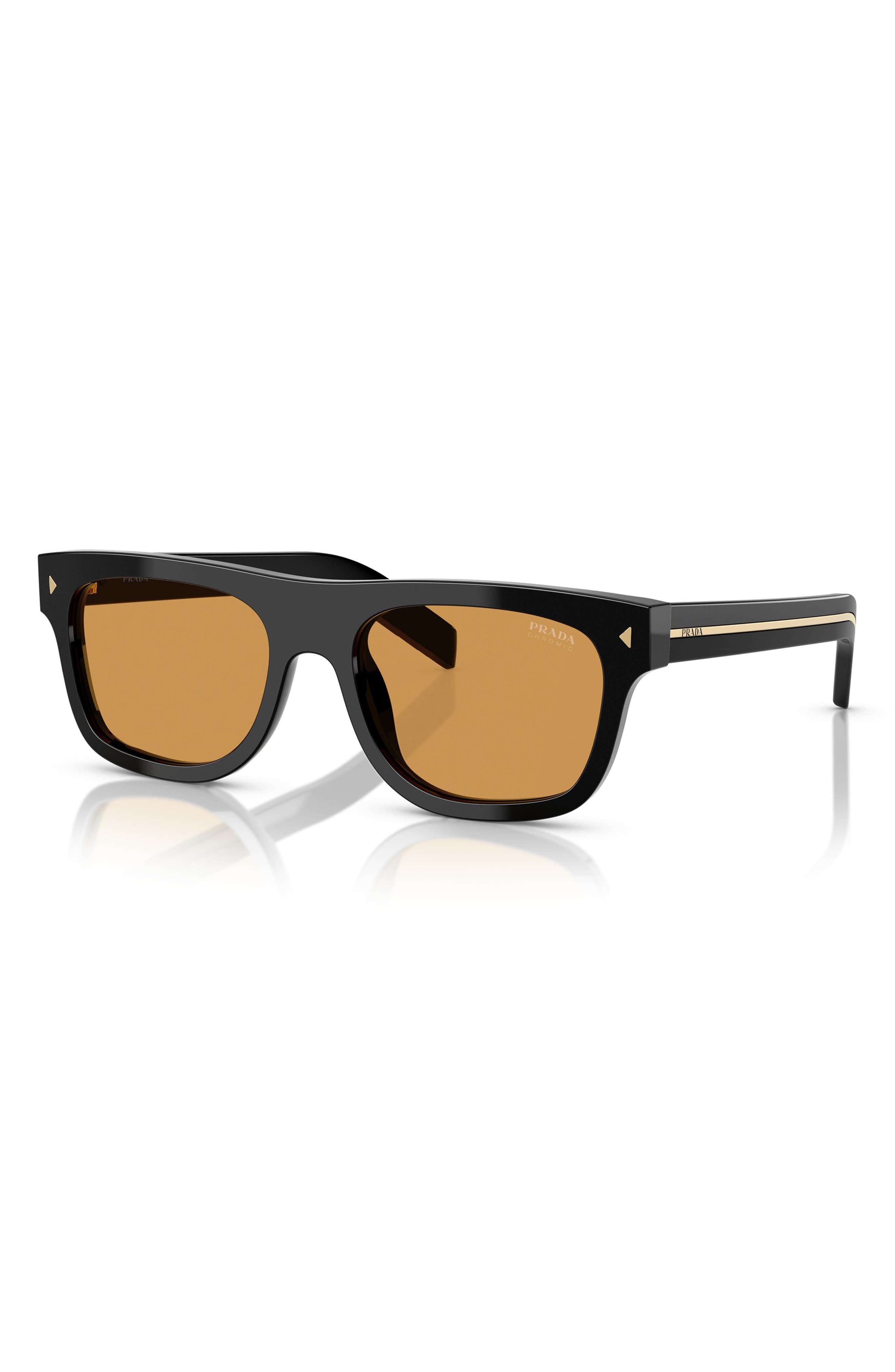 Prada 55mm Pillow Sunglasses in Black at Nordstrom - 2