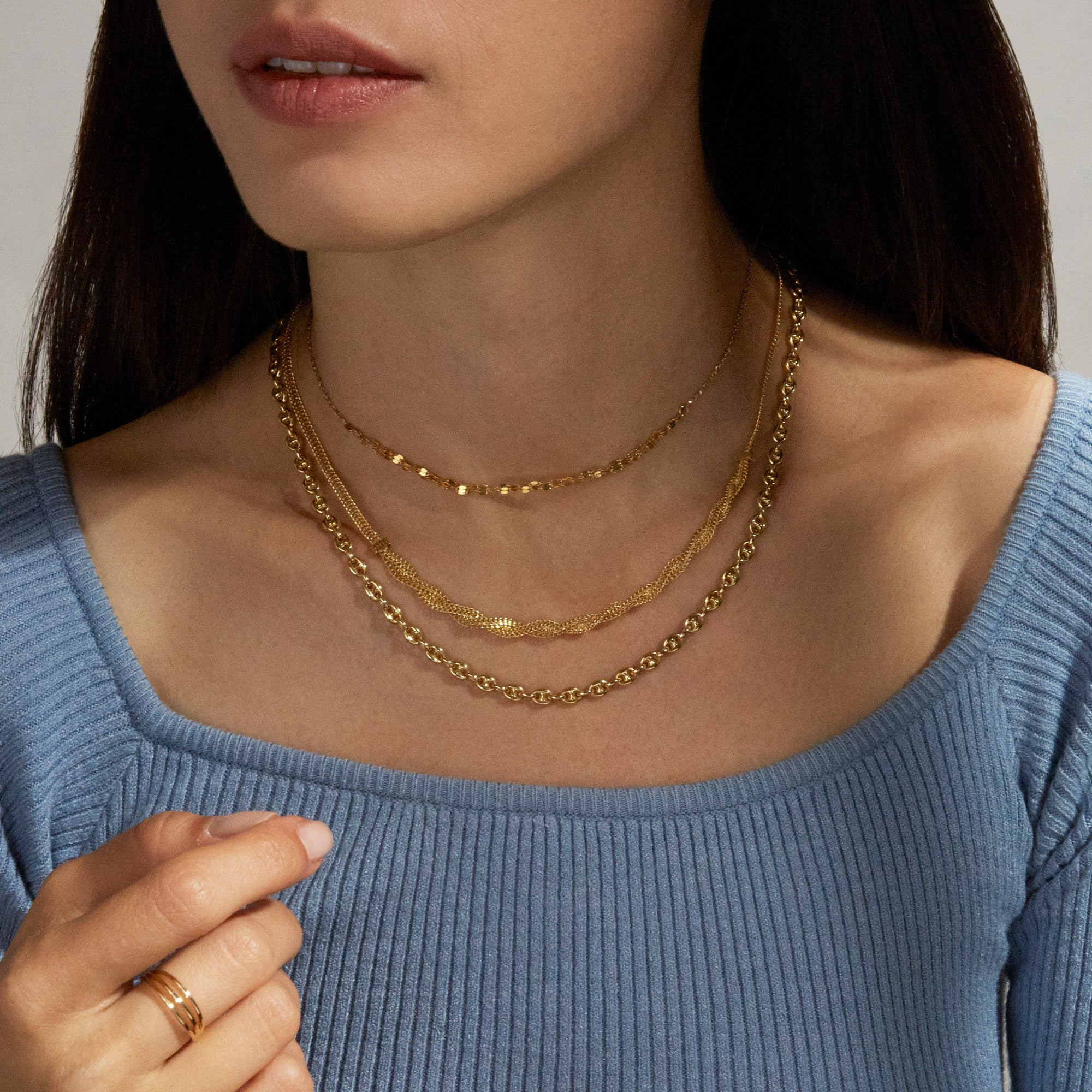 Woven In Gold Braided Necklace - 5