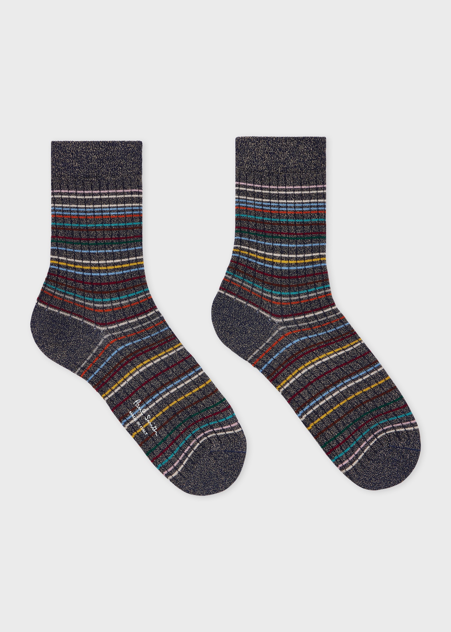 Women's Dark Navy Stitched 'Signature Stripe' Socks - 2