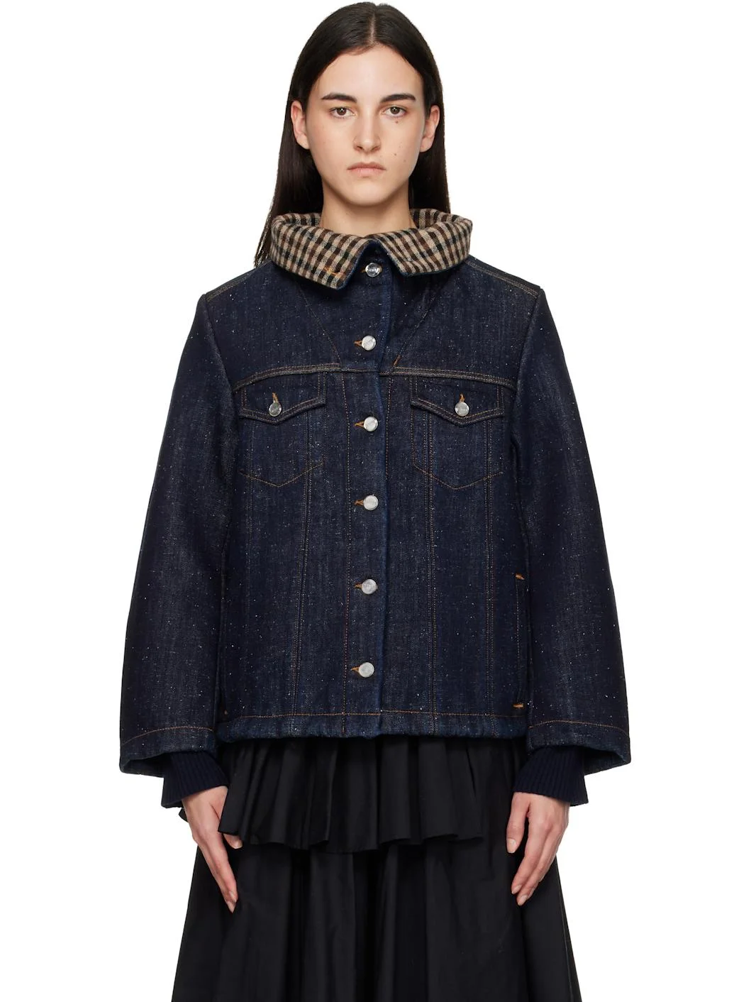 Blue Neppy Denim Jacket - 1