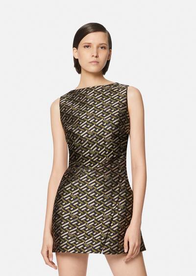 VERSACE La Greca Jacquard Dress outlook