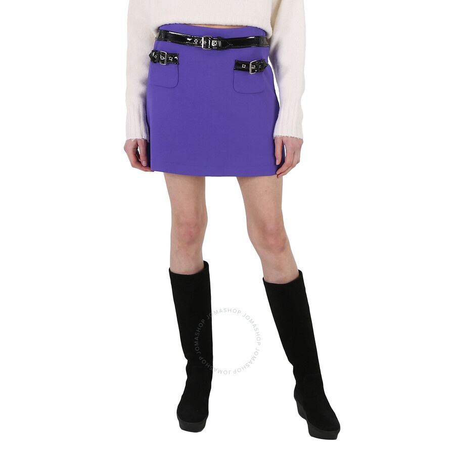 Moschino Ladies Purple Piped Mini Skirt, Brand Size 40 (US Size 6) - 3