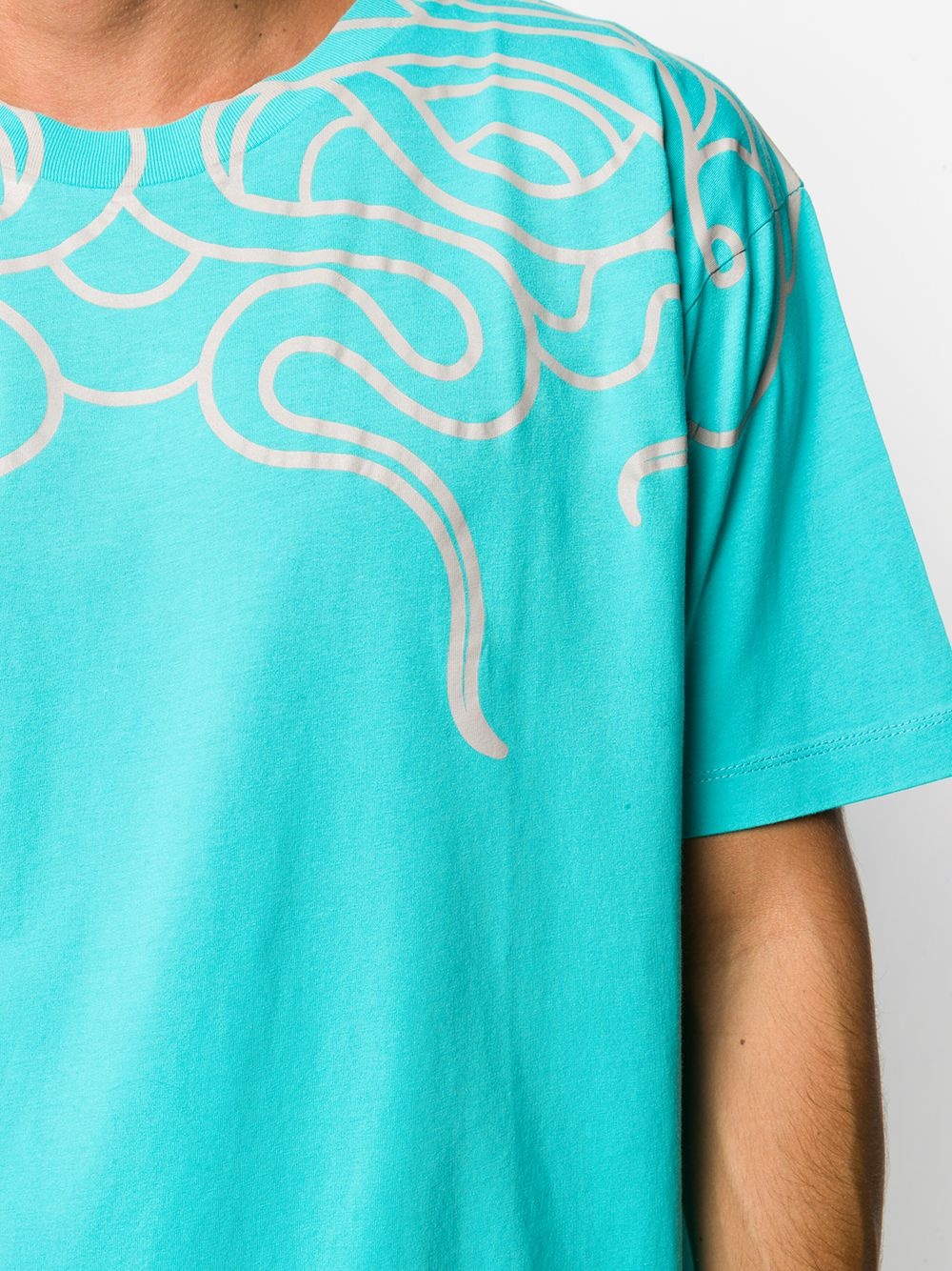 abstract-print T-shirt - 5