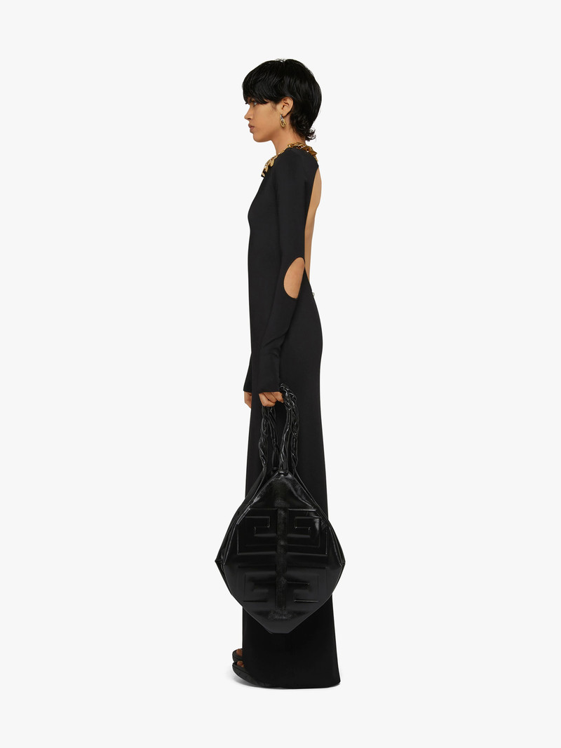 OPEN-BACK DRESS IN VISCOSE 3