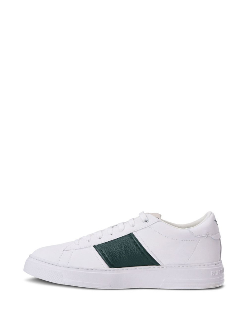 logo-print low-top 가죽 스니커 5