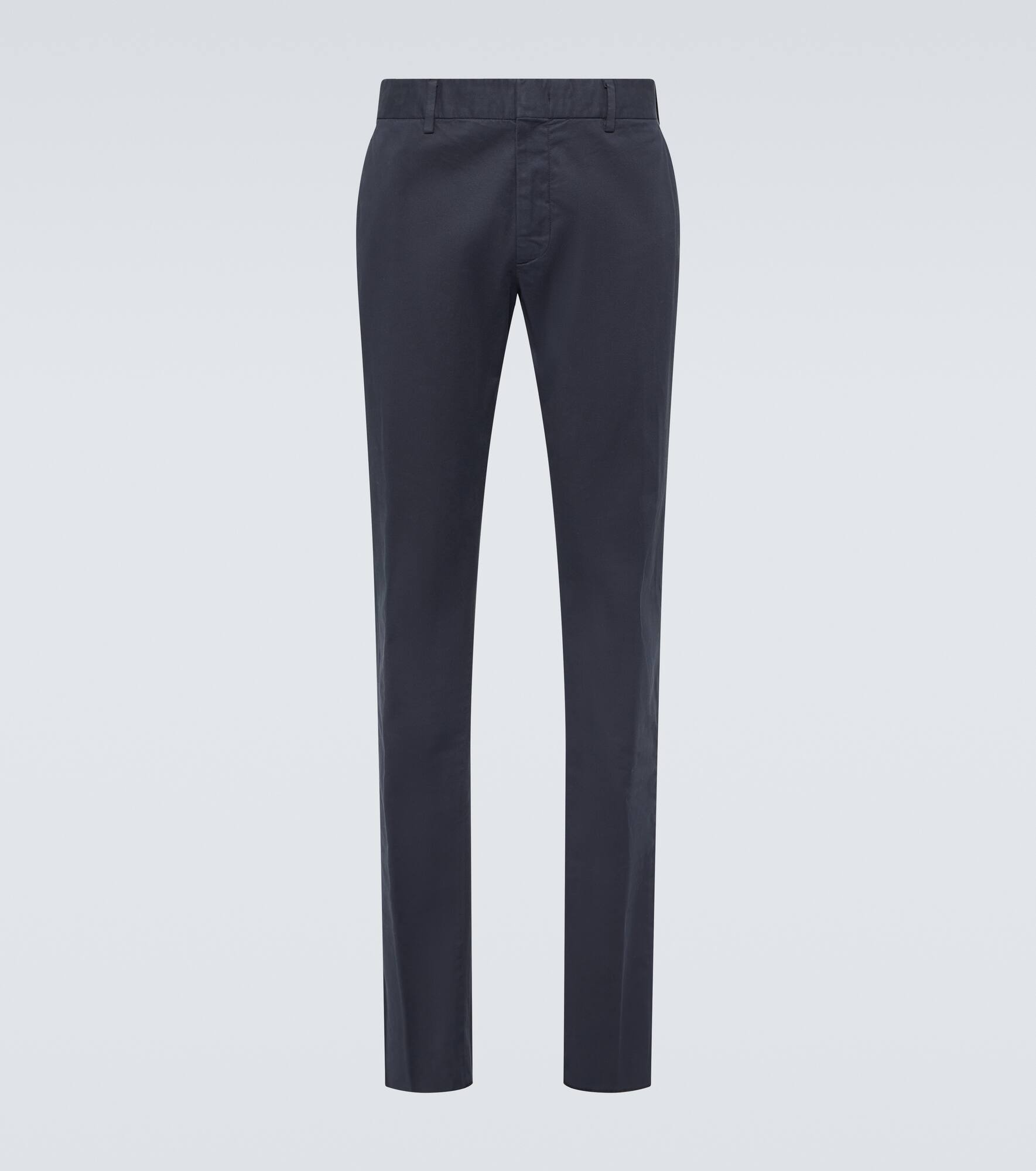 Cotton blend chinos - 1