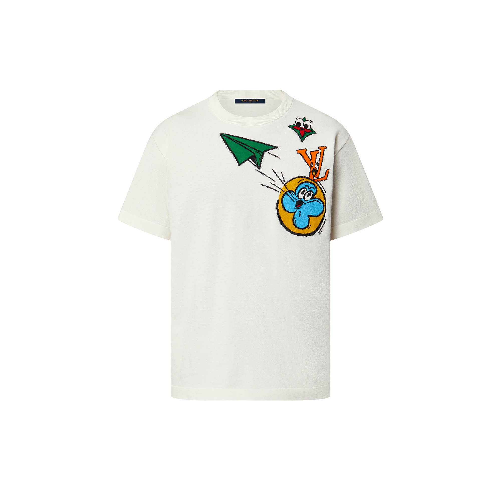 Monogram Comics Intarsia Short-Sleeved Crewneck - 1