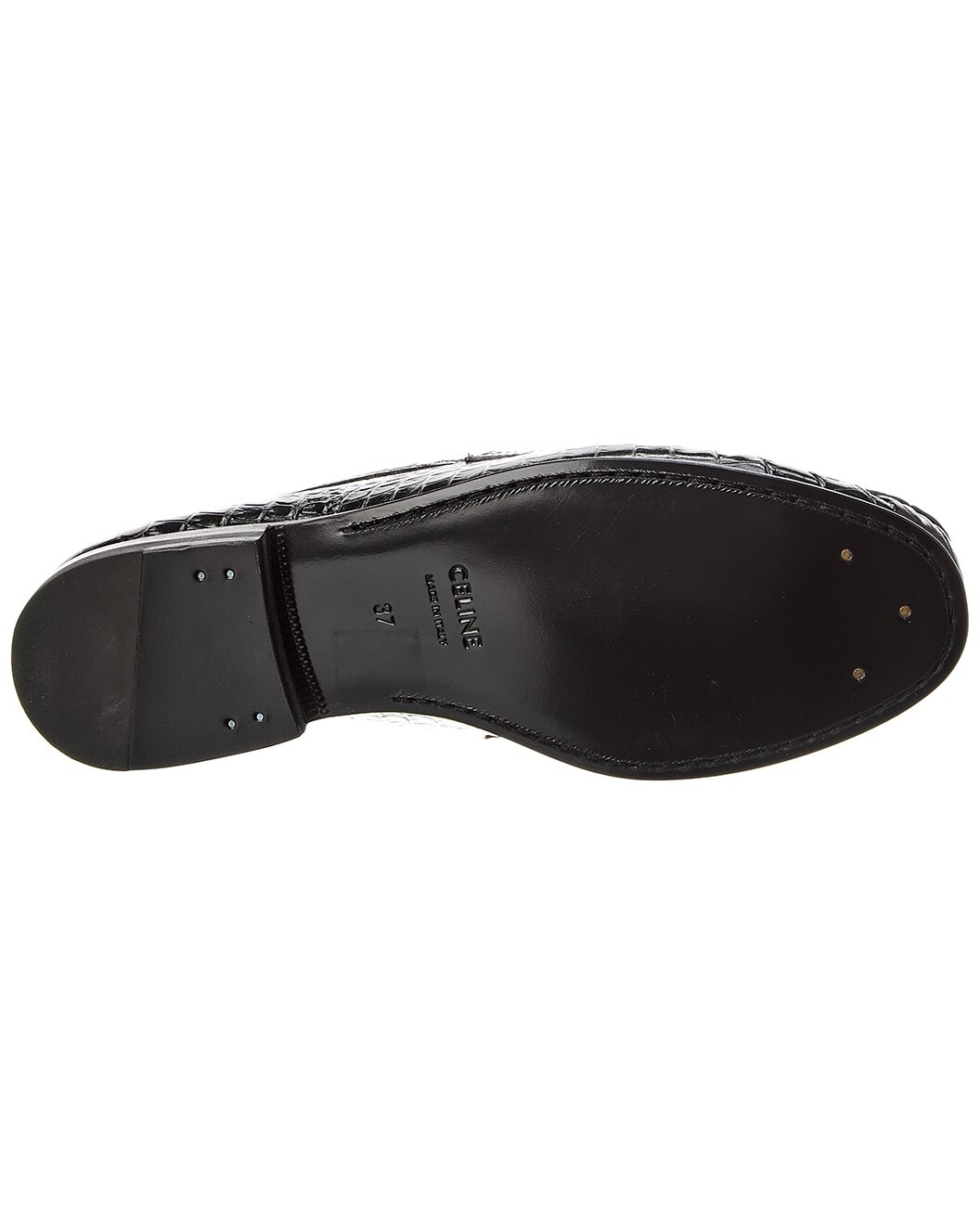 CELINE Luco Triomphe Croc-Embossed Leather Loafer - 4