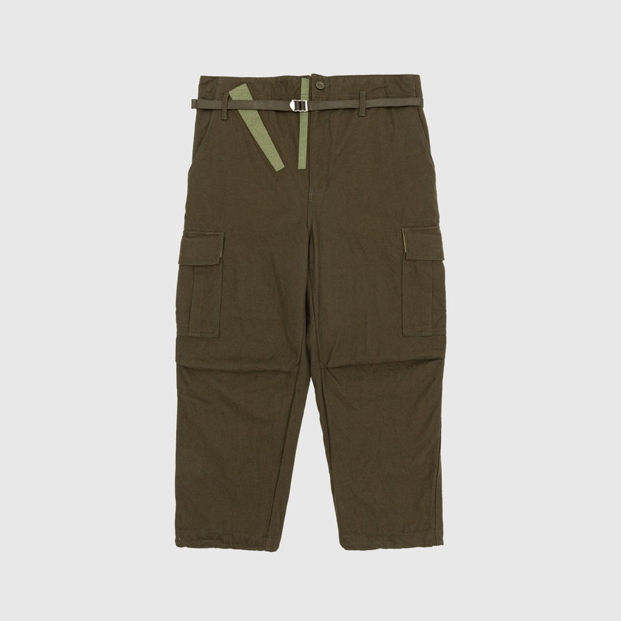 WOOL SERGE CARGO PANTS - 1