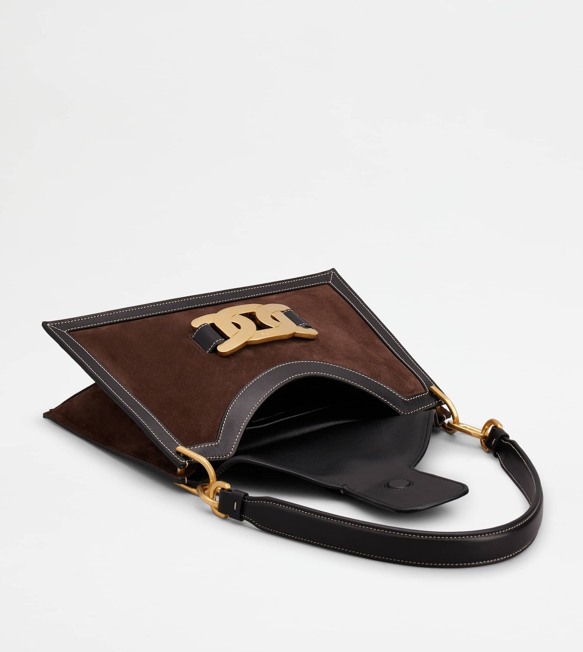 KATE SHOULDER BAG IN SUEDE SMALL - BROWN 3