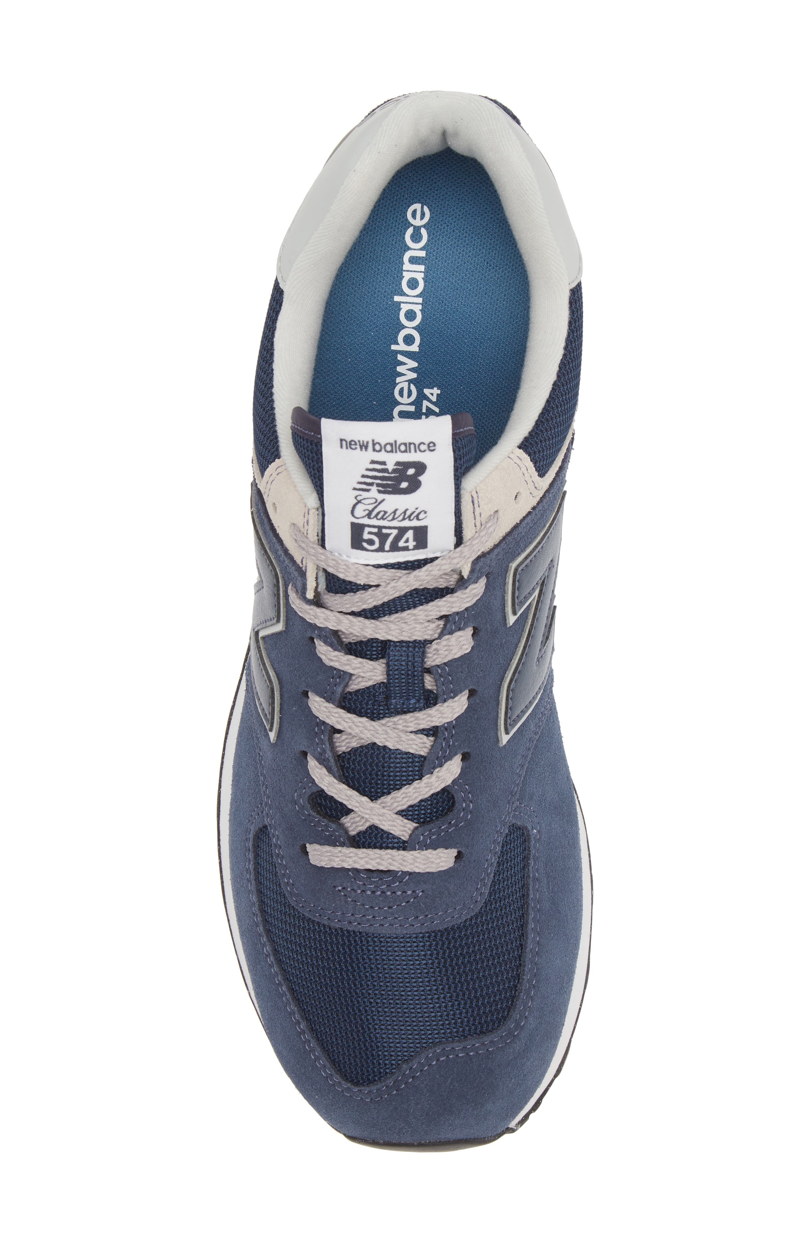 New Balance Gender Inclusive 574 Classic Sneaker in Navy/White at Nordstrom - 5