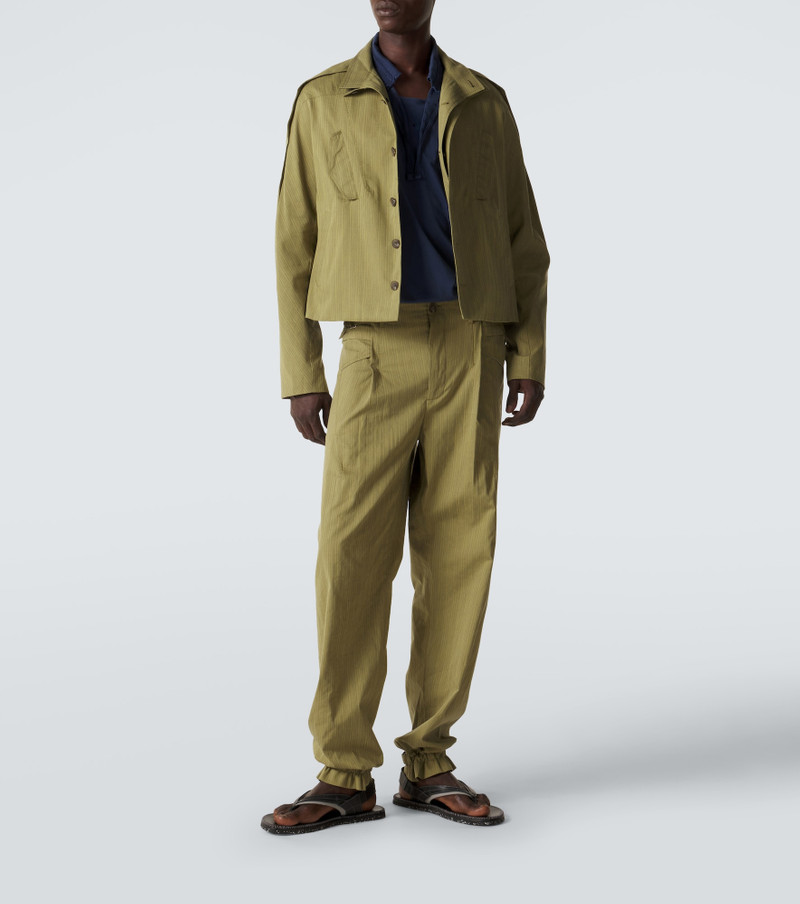 Kiko Kostadinov Egreta striped cotton-blend tapered pants outlook