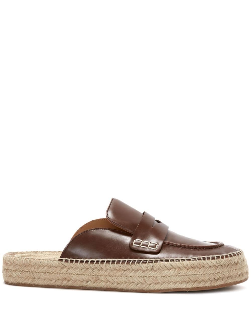 leather espadrille loafers - 1