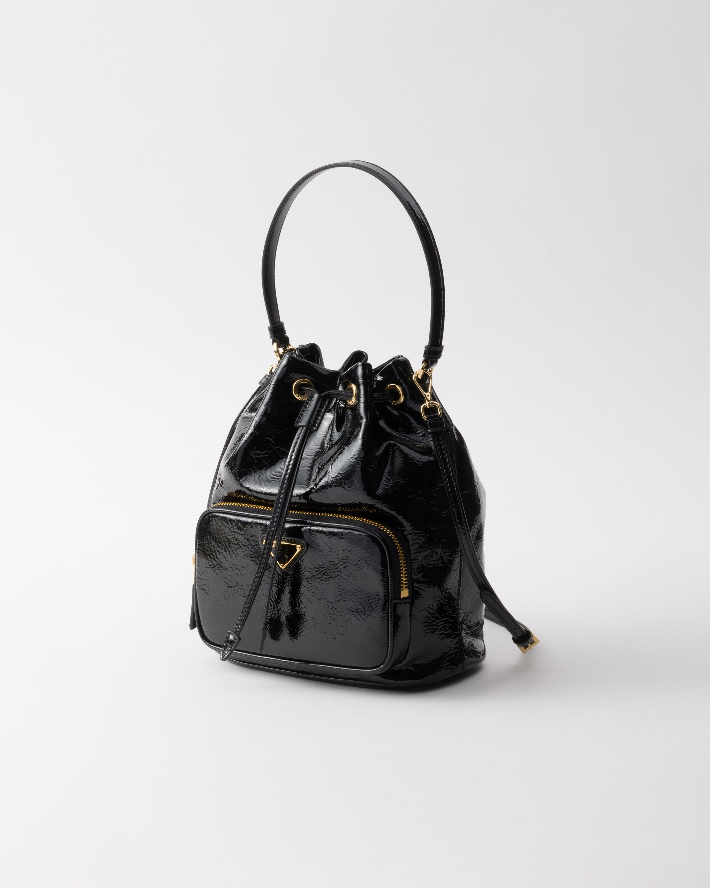 Prada Duet naplak patent leather bucket bag - 2